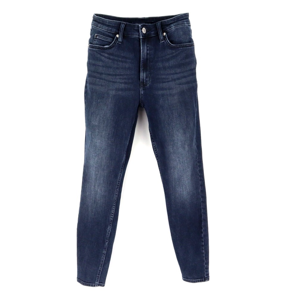 Calvin Klein Skinny Jeans Mens 25x27 Blue Dark Wash Denim Cotton Blend Stretch